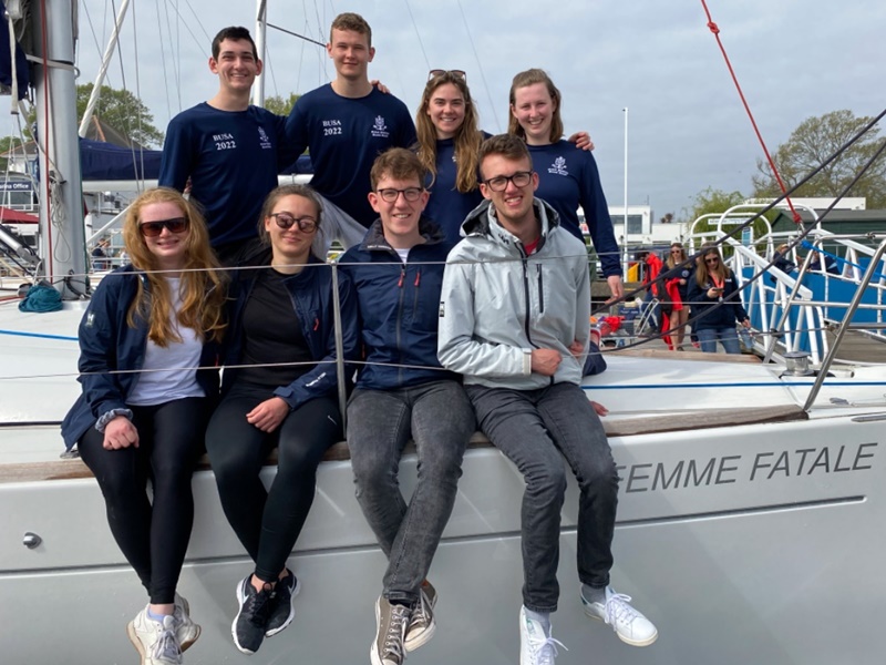 Oxford White team photo for 2022 BUSA Yachting
