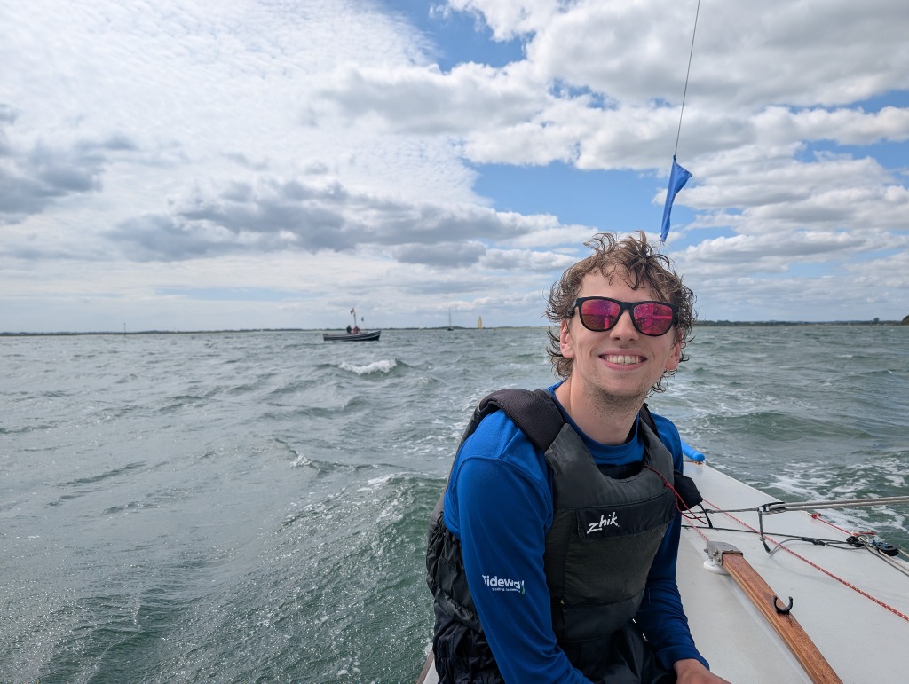 Hugh enjoying the sail