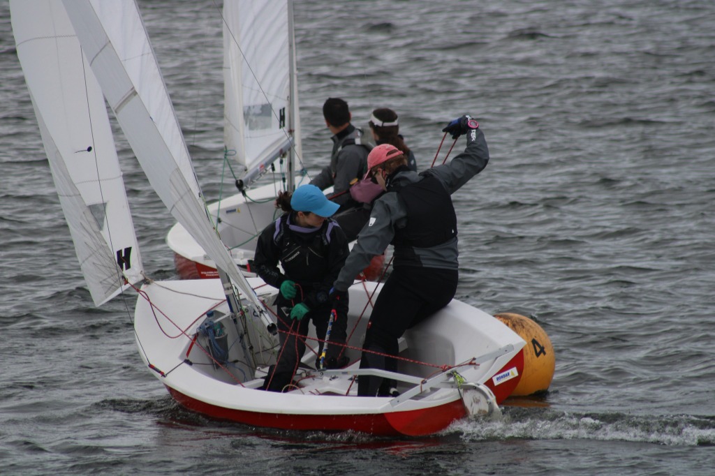 Alex Baxter and Helen Jones dodge a mark